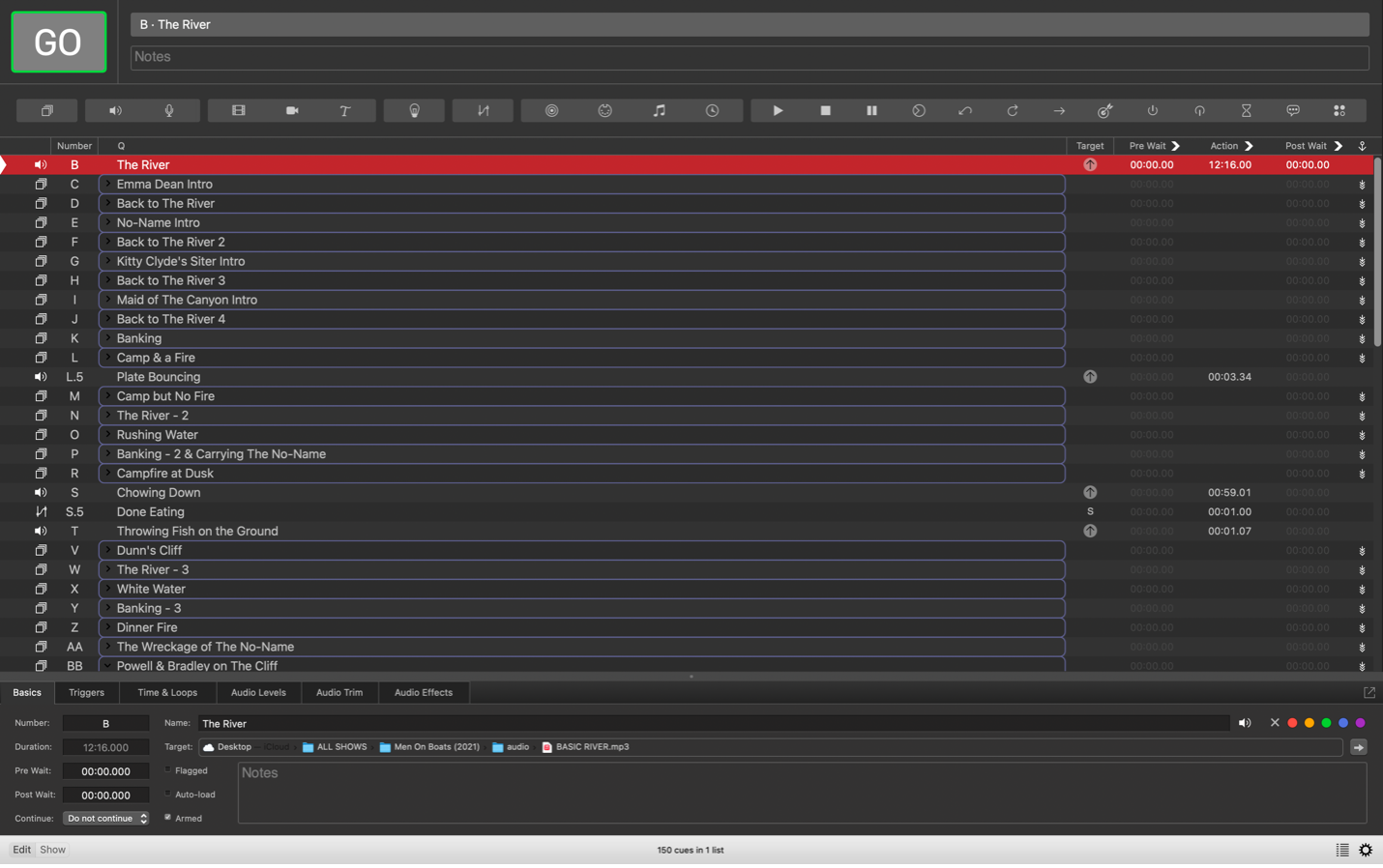 Show Audio Cue